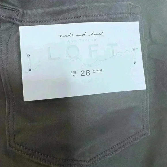 ANN TAYLOR LOFT Skinny Leg Mid Rise Gray Womens Size 28 / 6 Legging - Picture 5 of 6